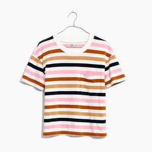 Madewell Easy Crop Tee in Beatrice Stripe
